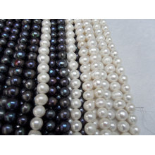 12-15mm Big Round perlas de agua dulce Strands